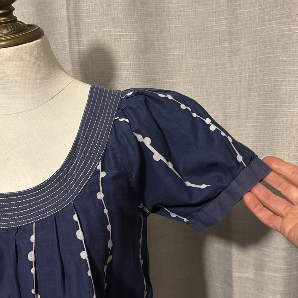 Shiraleah Dress-Sz S-Cotton-Blue/White/Pink-Floral-Lined-EUC - Picture 4 of 15